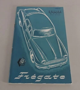 Manual D'Utilización Renault Frégate 2 Litres Tipo R.1100 Etat 02/1955 - Imagen 1 de 4