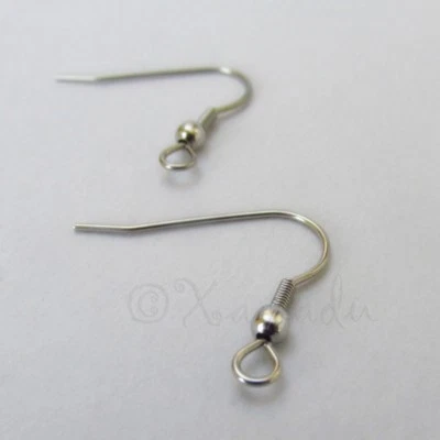 Ganchos para pendientes franceses - Fornituras de acero inoxidable de 23 mm F7855 - 10, 20 o 50 pares Foto 1 de 3