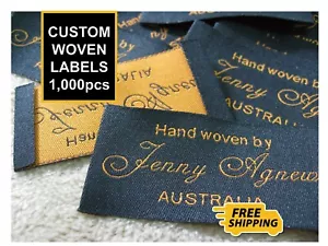 Custom Woven Labels 1,000pcs | Personalized Clothing Tags | Fabric Labels - Picture 1 of 14