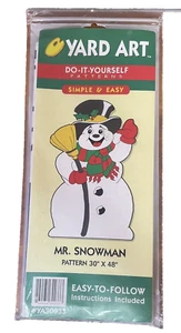 Yard Art Frosty the Snowman Pattern NOS 30 x 48 DIY 1998 Vintage Scarf YA30033 - Picture 1 of 5