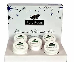 Pure Roots Diamond Facial Kit Skin Whitening Herbal Facial Kit 100 gram - Picture 1 of 2