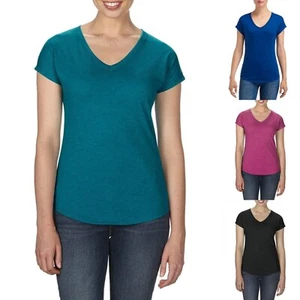 New Anvil Womens Tri-Blend V-Neck T-Shirt 2XL - Picture 1 of 7