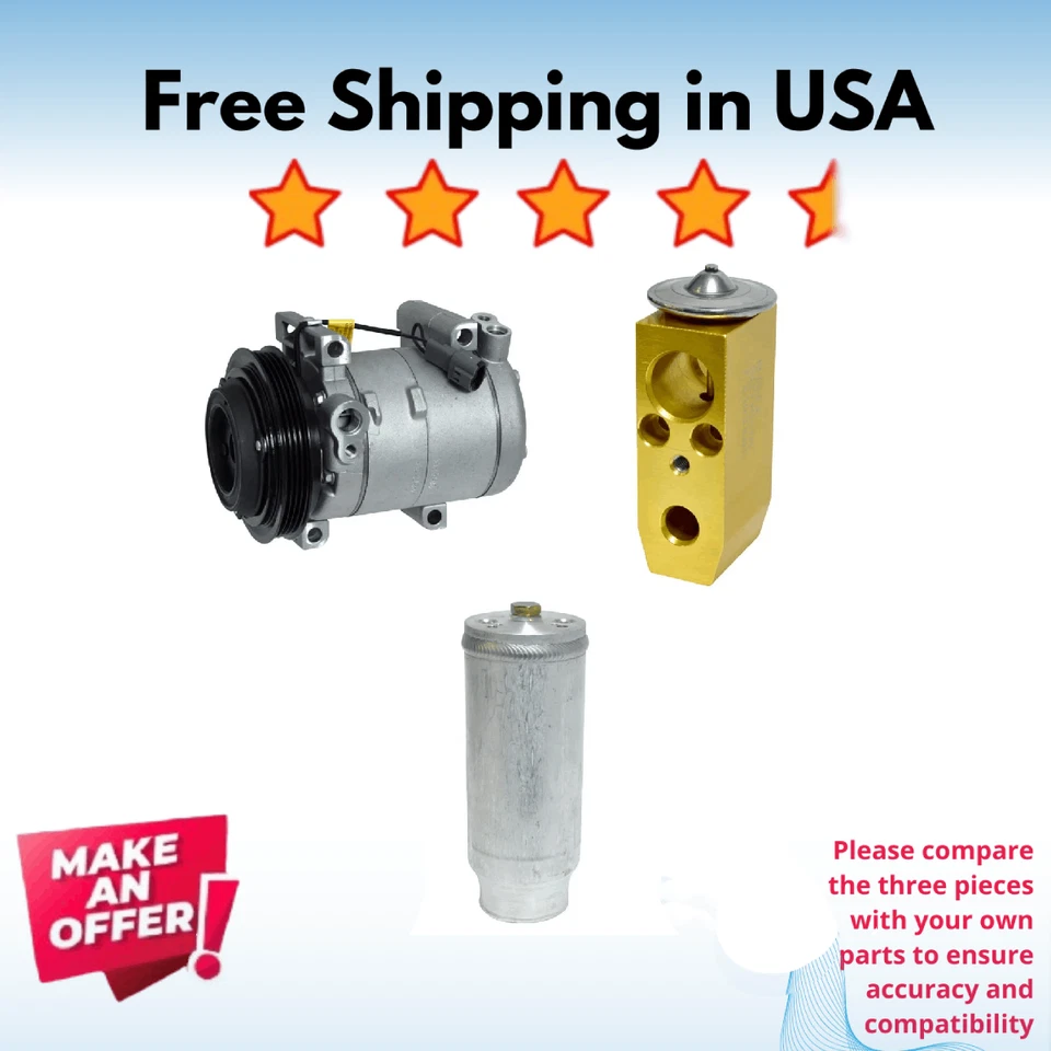 Kit Compresor A/C Fit Subaru Forester 1998-2000, Subaru Impreza 1998-2001 Foto 1 de 4