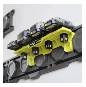 Ryobi LINK ONE+ 18V Battery Holder - Holds 4 Batteries Wall Mount Smart Storage - Picture 1 of 4