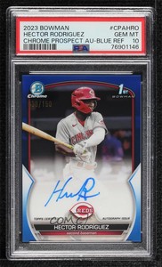 2023 Bowman Chrome Prospect Blue Refractor Hector Rodriguez PSA 10 GEM MT Auto