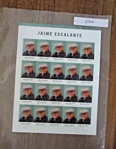 2016 US Scott #5100 JAIME ESCALANTE, EDUCATOR. Sheet of 20 Forever Stamps MNH - Picture 1 of 3