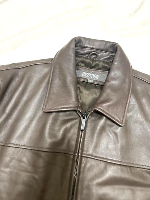 Kenneth Cole Reaction Men's XL/Dk Brown Leather Jacket, Conditioned - Image 1 of 4