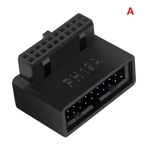 Adaptateur En-tête Carte Mère Ordinateur USB 3.0 19P/ 20P 90 Degrés Convertisseur Bureau - Photo 1/11