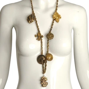JOSEFF OF HOLLYWOOD- Brass Charm Necklace - Picture 1 of 5