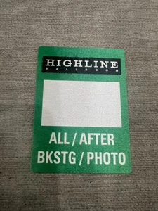 VINTAGE - Highline Ballroom - Satin Cloth Backstage Pass - UNUSED - Picture 1 of 1