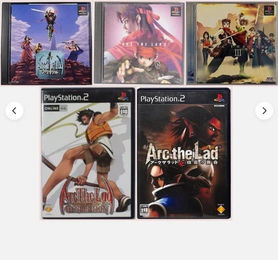 Arc The Lad 1 2 3 Generation Lot 5 Game set Playstation PS1 PlayStation2 PS2 - Image 1 of 4