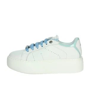 Janet & Janet Sneakers bassa j-004 bianco celeste Donna - Foto 1 di 7