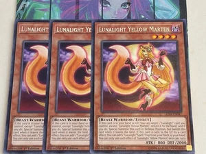 Yugioh 3x Lunalight Yellow Marten LED4-EN047 Legendary Duelists Rare 1st Ed NM - Picture 1 of 1