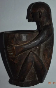 WOW!! SHAMANS IFUGAO HIPAG W/BOWL, NARRA WOOD, 6" 1900S - Picture 1 of 4