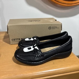 Clarks Women's Cora Haley Loafer Black Leather 7.5 M - Picture 1 of 16