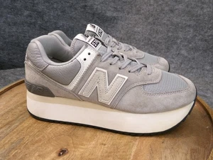 New Balance 574+ Plus Damenschuhe Plateau grau Wildleder WL574ZBA US-Größe 9 B - Bild 1 von 12