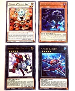 SET Yu-Gi-Oh! 4 Karten 1st Edition JUSH Justice Hunters in englisch NM (03) - Picture 1 of 1
