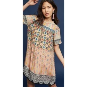 Abito a tunica Anthropologie Norah Swing Tanvi Kedia Boho Festival taglia XS - Foto 1 di 8