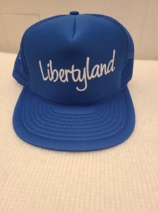 Vintage Libertyland Memphis Foam Front Trucker Hat Blue NOS - Picture 1 of 11