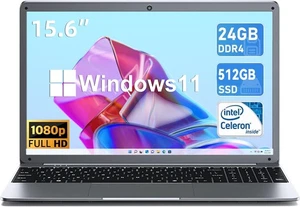 2025 NEU SGIN 15.6" Laptop Intel N5095A 24GB RAM DDR4 512GB SSD 8 core Windows11 - Picture 1 of 7