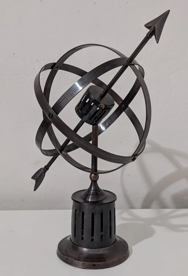 Réplica esfera armilar metal marrón oscuro 15x8 (A7) Foto 1 de 4