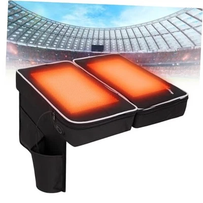  Assentos de estádio aquecidos para arquibancadas, almofada de assento de acampamento portátil preto pesado - Imagem 1 de 4