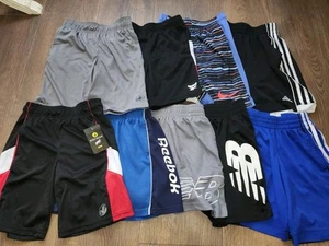 Lot of 9 Boy's Youth Small 7 8 Athletic Shorts Adidas New Balance Nike Reebok - Picture 1 of 1