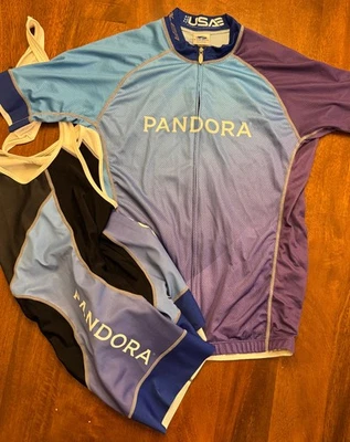 Bermuda babador de ciclismo Voler + jersey gráficos Pandora Radio, masculina G, super limpa - Imagem 1 de 4
