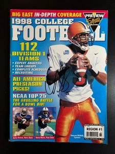 Revista de fútbol americano universitario firmada por Donovan McNabb 1998 autógrafo  - Imagen 1 de 1