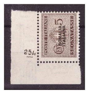 SOMALIA 1934 - MARKENZUSCHLAG 5 CENTESIMI ** TAFELNUMMER ADF - Bild 1 von 1