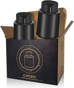 CVOZO 2 Pezzi Tappo Vino Sottovuoto, Stopper Bottiglia Champagne, Riutilizzabili - Foto 1 di 12