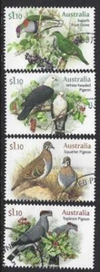 AUSTRALIA 2021 DOVES AND PIGEONS SET 4 FINE USED - Picture 1 of 1