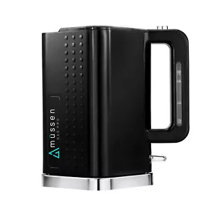 Mussen Electric Kettle Black and Silver Quality Cordless 1.7L Fast Boil Jug - Picture 1 of 5