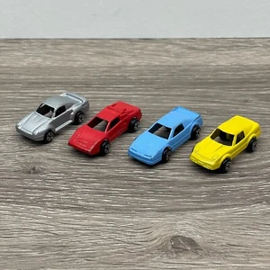 Vintage Tootsietoy Lot Of 4 Die Cast Toy Cars Porshe Pontiac Ferrari Corvette - Picture 1 of 22