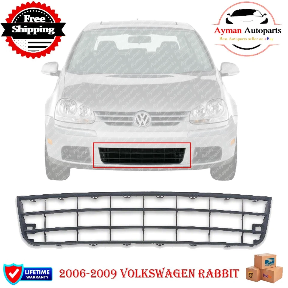 New Front Bumper Face Bar Grille For 2006-2009 VW Volkswagen Rabbit VW1036128 Foto 1 de 4
