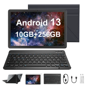2025 Android 13 Tablet 10 Zoll 16GB+256GB 8-core 13MP 7000mAh 5GWiFi Widevine L1 - Bild 1 von 15
