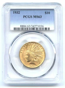 1932 $10-PCGS MS 63 -Looks Way More-Indian Head Eagle// - Picture 1 of 2