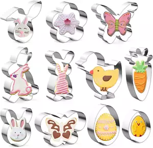 Ausstechförmchen Ostern, 11 Stück Oster Ausstecher Set, Plätzchen Ausstecher Ost - Bild 1 von 7