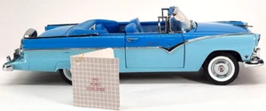 Franklin Mint B11XN56 1955 Ford Sunliner Convertible Boxed 1:24 2 Tone Blue - Picture 1 of 18