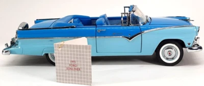 Franklin Mint B11XN56 1955 Ford Sunliner Convertible Boxed 1:24 2 Tone Blue - Image 1 of 4