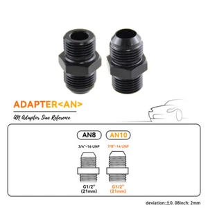 2PCS G1/2" 21mm to Metric AN10 Adaptor Fitting For Oil Cooler Radiator Fuel Tank - Picture 1 of 9