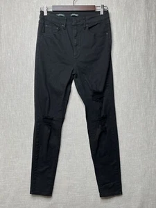 Pantalones de mezclilla Wild Fable para mujer talla 8 negros tiro alto ajustados destruidos 5 bolsillos - Imagen 1 de 12
