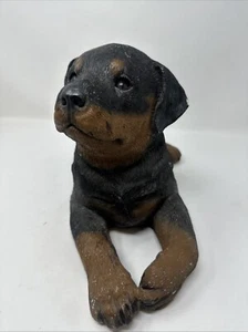 Vintage 1990 Sandicast 17" Rottweiler Welpe J432 Skulptur realistischer Hund - Bild 1 von 22