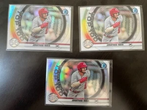2020 Bowman Chrome Jonathan India Scouts Top 100 Refractor Lot (3) #BTP-66 - Bild 1 von 2