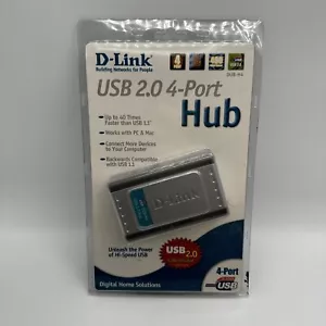 D-Link 4 Port USB 2.0 Hub Fast Charge External Hub DUB-H4 - New Sealed - Picture 1 of 5