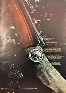 Orologio Bulova Snorkel 1967 666 piedi sott'acqua stampa vintage pubblicità - Foto 1 di 6