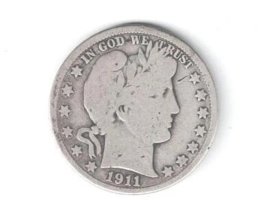 1911-D  Barber Silver Half Dollar. - Image 1 of 2