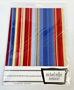 Tela Michael Miller Memories 1/2 yarda de algodón HY1257 banda de color tela roja - Imagen 1 de 5