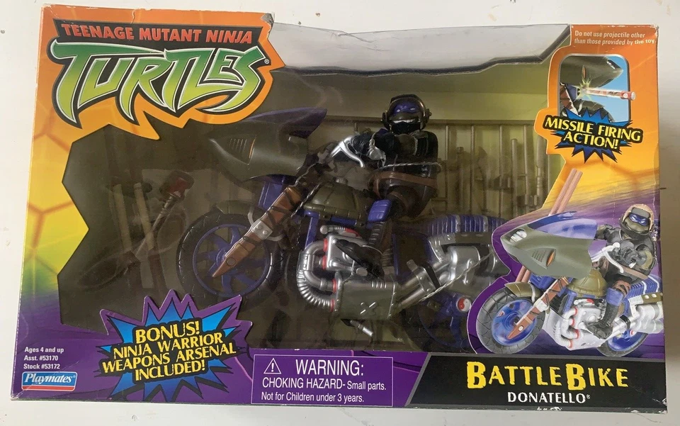 Vtg TMNT Battle Bike Raphael W/bonus Ninja Warrior Arsenal 2004