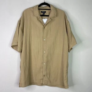 Camicia uomo manica corta tessuto collo cubano Forever 21 nuova taglia small - Foto 1 di 7